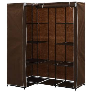 Corner Wardrobe Brown 130x87x169 cm - Space Saving Solution