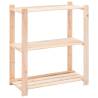 3-Tier Storage Rack 80x38x90 cm Solid Pinewood 150 kg Quantity in Package 1 Amount 