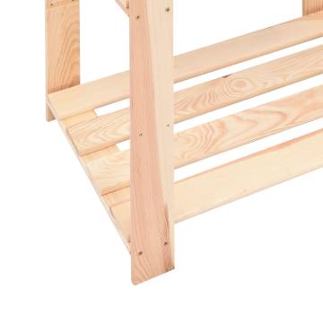 3-Tier Storage Rack - Solid Pinewood - 80x38x90 cm | Hipomarket