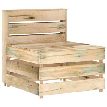 Garden Pallet Middle Sofa - Durable Pinewood for Outdoor Relaxation