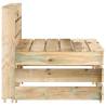 Garden Pallet Middle Sofa - Durable Pinewood for Outdoor Relaxation