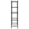 5-Tier Black Storage Shelf - 250 kg Capacity | HipoMarket