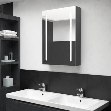 LED Bathroom Mirror Cabinet in Grey - 50x13x70 cm | HipoMarket