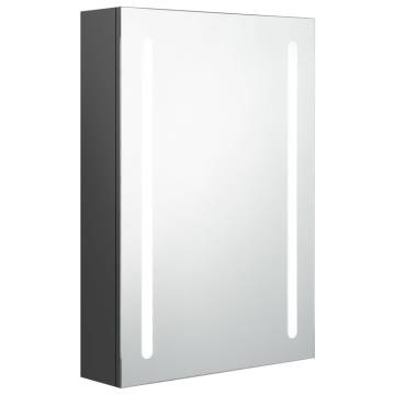 LED Bathroom Mirror Cabinet in Grey - 50x13x70 cm | HipoMarket