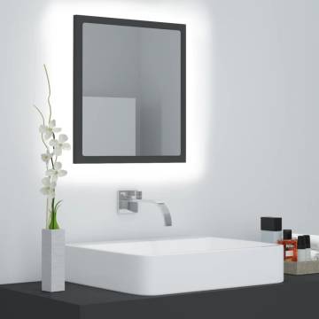 LED Bathroom Mirror Grey 40x8.5 cm - Modern & Stylish