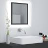 LED Bathroom Mirror Grey 40x8.5x37 cm Acrylic Colour grey Quantity in Package 1 