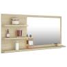 Sonoma Oak Bathroom Mirror - Stylish & Functional | HipoMarket