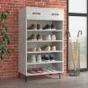 Shoe Cabinet Concrete Grey 60x35x105 cm Engineered Wood Colour concrete grey Quantity in Package 1 Number of Number of shelves 