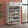 Shoe Cabinet Concrete Grey 60x35x105 cm - Hipomarket UK