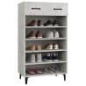 Shoe Cabinet Concrete Grey 60x35x105 cm - Hipomarket UK