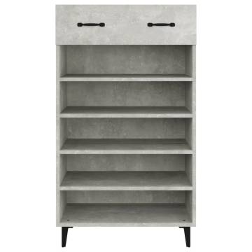 Shoe Cabinet Concrete Grey 60x35x105 cm - Hipomarket UK