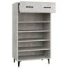 Shoe Cabinet Concrete Grey 60x35x105 cm - Hipomarket UK