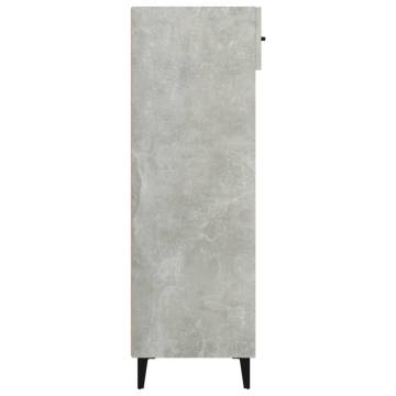 Shoe Cabinet Concrete Grey 60x35x105 cm - Hipomarket UK