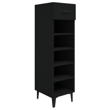 Shoe Cabinet Black 30x35x105 cm – Stylish Storage Solution