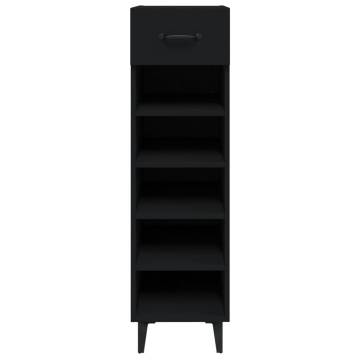 Shoe Cabinet Black 30x35x105 cm – Stylish Storage Solution