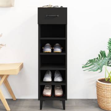 Shoe Cabinet Black 30x35x105 cm – Stylish Storage Solution