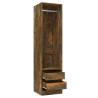 Smoked Oak Wardrobe with Drawers - Stylish & Compact Storage