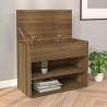 Shoe Bench Brown Oak 60x30x45 cm Engineered Wood Colour brown oak Quantity in Package 1 Number of Number of shelves 