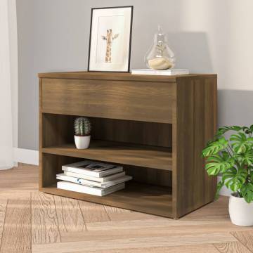 Shoe Bench Brown Oak - Stylish Storage, 60x30x45 cm