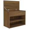 Shoe Bench Brown Oak - Stylish Storage, 60x30x45 cm