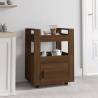 Kitchen Trolley Brown Oak 60x45x80 cm Engineered Wood Colour brown oak 