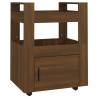 Brown Oak Kitchen Trolley - 60x45x80 cm Engineered Wood