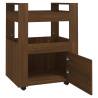 Brown Oak Kitchen Trolley - 60x45x80 cm Engineered Wood