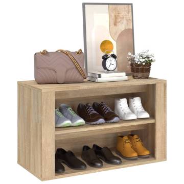 Shoe Rack Sonoma Oak 75x35x45 cm | Stylish & Functional Storage