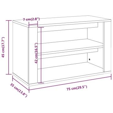 Shoe Rack Sonoma Oak 75x35x45 cm | Stylish & Functional Storage