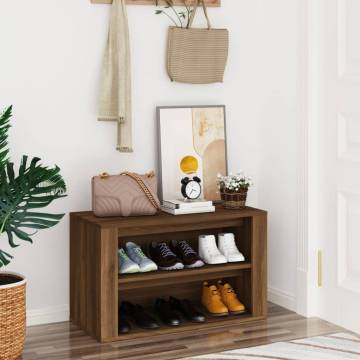 Shoe Rack Brown Oak 75x35x45 cm - Elegant Shoe Storage