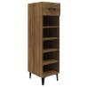 Stylish Brown Oak Shoe Cabinet - Space Saving & Durable