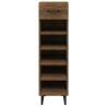 Stylish Brown Oak Shoe Cabinet - Space Saving & Durable