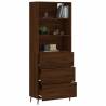 Stylish Brown Oak Highboard - 69.5x34x180 cm | HipoMarket