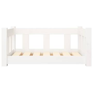 Dog Bed White 65.5x50.5x28 cm Solid Pine Wood - Hipomarket