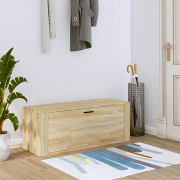 Wall Shoe Cabinet Sonoma Oak - Modern & Compact Storage