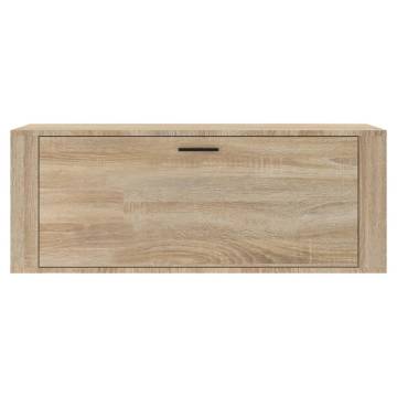 Wall Shoe Cabinet Sonoma Oak - Modern & Compact Storage