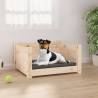 Dog Bed 55.5x45.5x28 cm Solid Pine Wood Colour natural Size 55.5 x 45.5 x 28 cm 