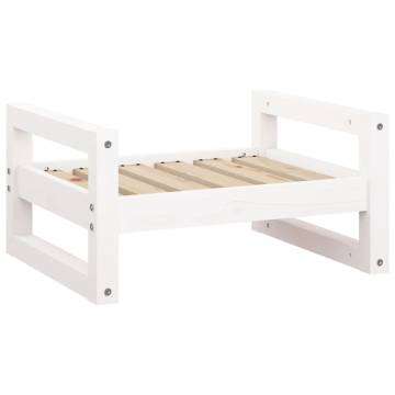 Comfortable White Dog Bed - Solid Pine Wood | HipoMarket