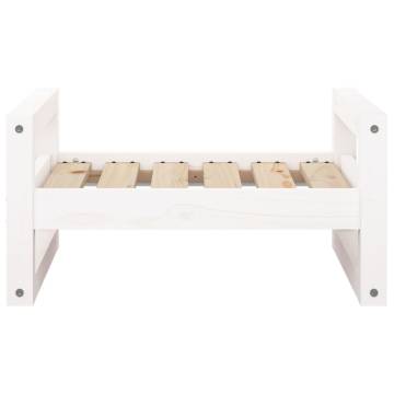 Comfortable White Dog Bed - Solid Pine Wood | HipoMarket