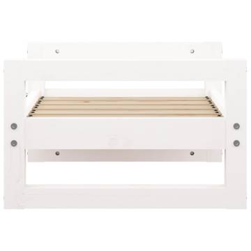 Comfortable White Dog Bed - Solid Pine Wood | HipoMarket