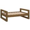 Stylish Dog Bed in Honey Brown - Solid Pine Wood