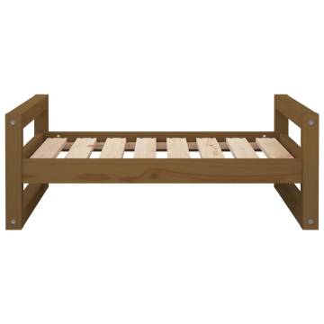 Stylish Dog Bed in Honey Brown - Solid Pine Wood