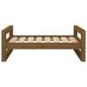 Stylish Dog Bed in Honey Brown - Solid Pine Wood