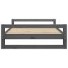 Stylish Grey Dog Bed | Solid Pine Wood | 105.5x75.5x28 cm