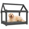 Stylish Grey Dog Bed | Solid Pine Wood 81x60x70 cm