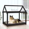 Dog Bed Black - Solid Pine Wood | 101x70x90 cm Comfort