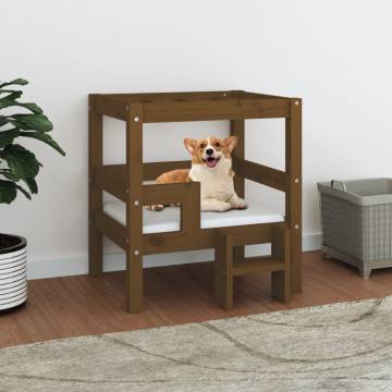 Dog Bed Honey Brown - Solid Pine Wood | 55.5x53.5x60 cm