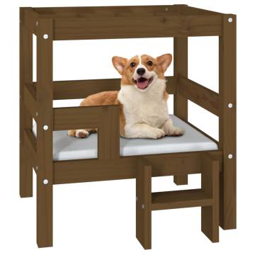 Dog Bed Honey Brown - Solid Pine Wood | 55.5x53.5x60 cm