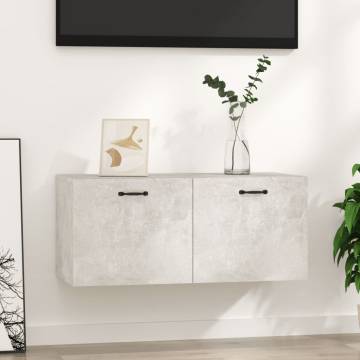 Wall Cabinet Concrete Grey 80x36.5x35 cm - Stylish Storage Solution