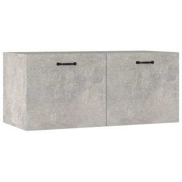 Wall Cabinet Concrete Grey 80x36.5x35 cm - Stylish Storage Solution